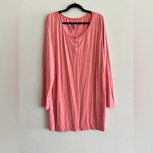 Women’s Kickee Bamboo Long Sleeve Nightshirt/nightgown 3xl